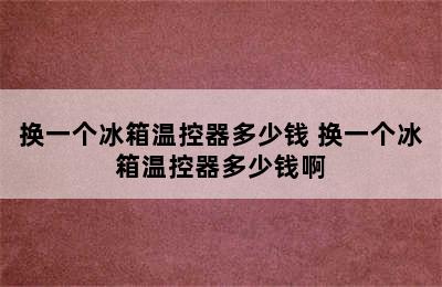 换一个冰箱温控器多少钱 换一个冰箱温控器多少钱啊